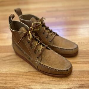 Allen Edmonds Mens Hagerstown Moc Toe Brown Leather Boots Size 9D